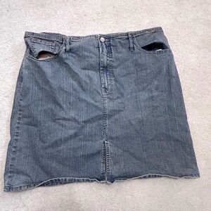 Vintage Denim Skirt Y2K 90s Stretch Light Medium Wash Women’s Size Missy 18